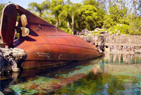 Sunken tanker at Typhoon Lagoon's Shark Reef